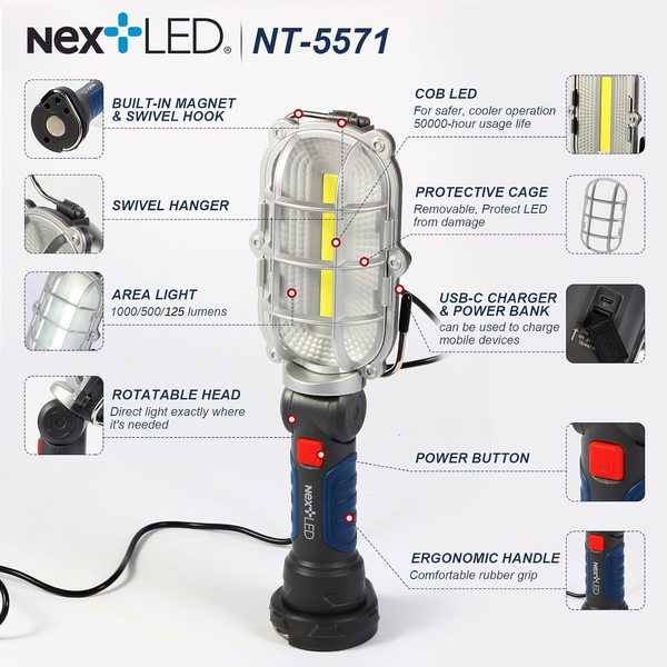 NT-5571 Cordless LED Drop Light – NextLED