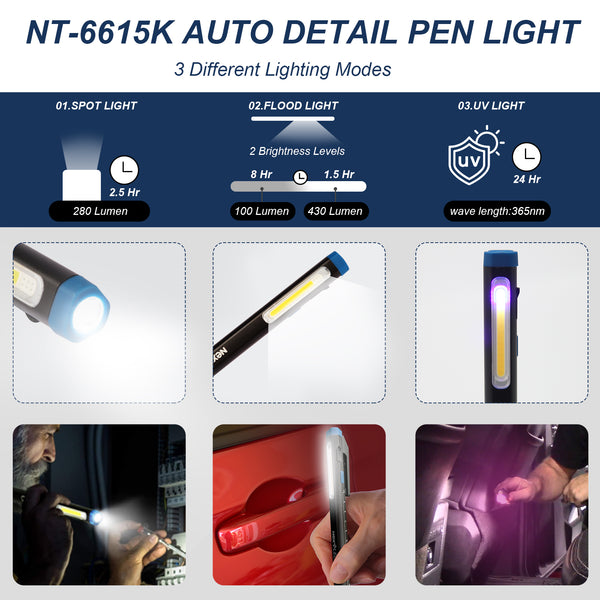 NT-6615K High CRI 3-in-1 Auto Detailing Pen Light – NextLED