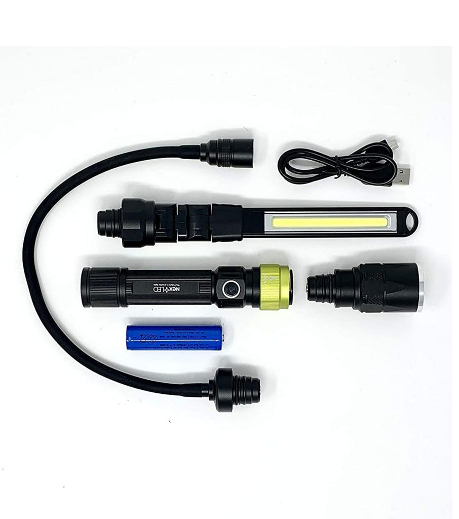 NextLED Rechargeable 3-in-1 LED Work Light Kit. Interchangeable Light Heads 400