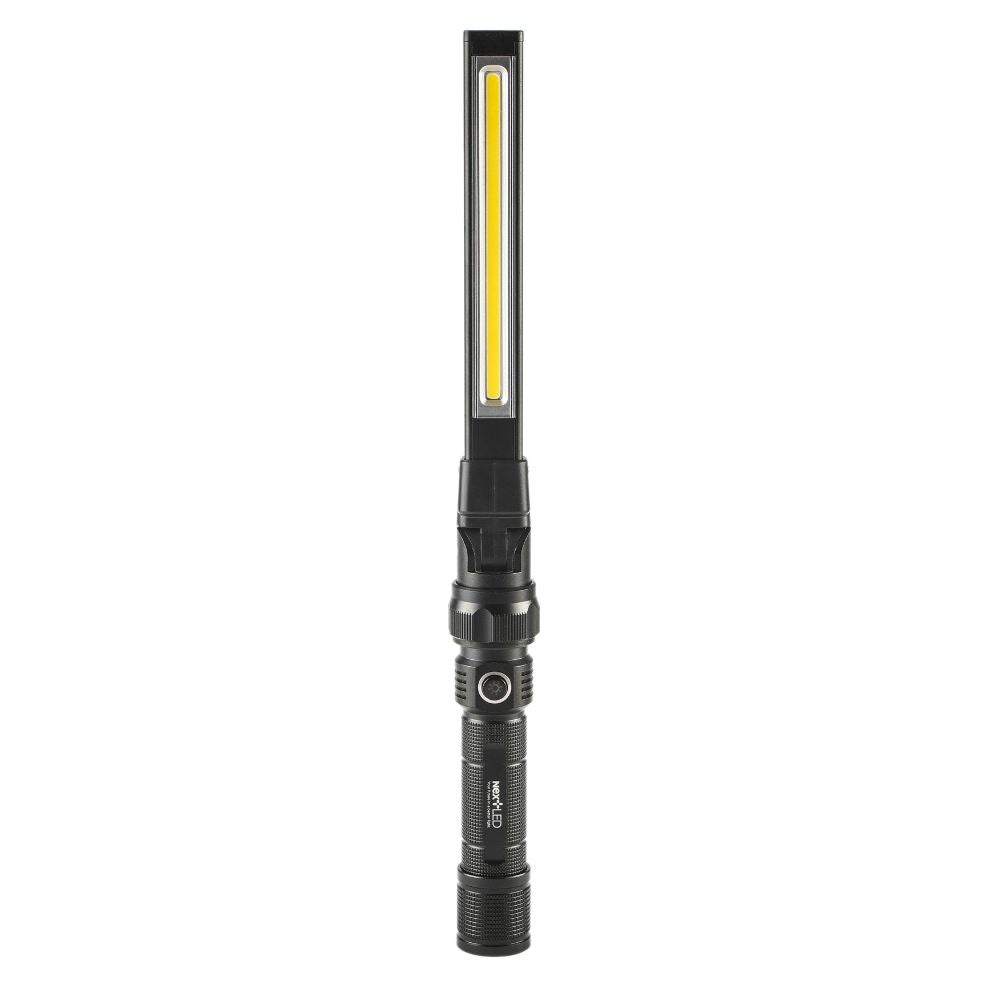 braun magnetic slim bar folding rechargeable led light flashlight NT-7543 350 Lumen Rechargeable, Folding Bar LED Task Light with Magnetic Base – NextLED